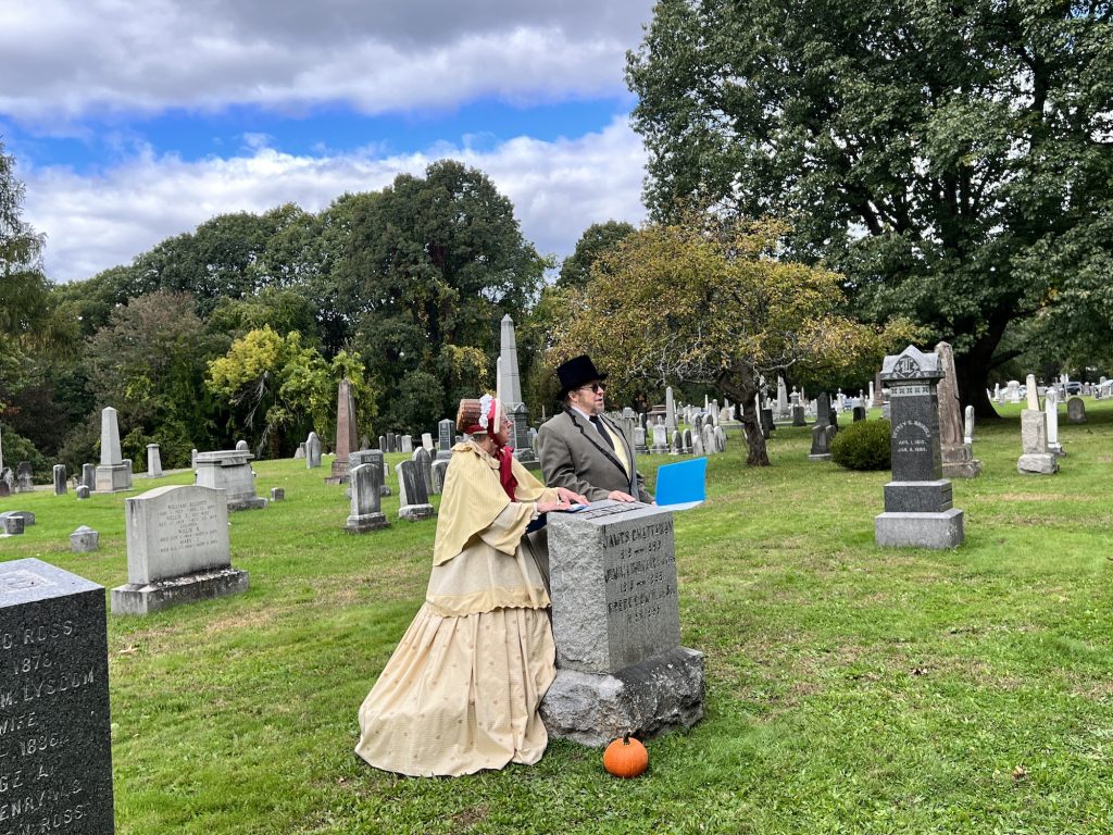 Springfield Cemetery Tour - Springfield Preservation Trust Michael Stevens & Elizabeth Stevens costumed interpreters