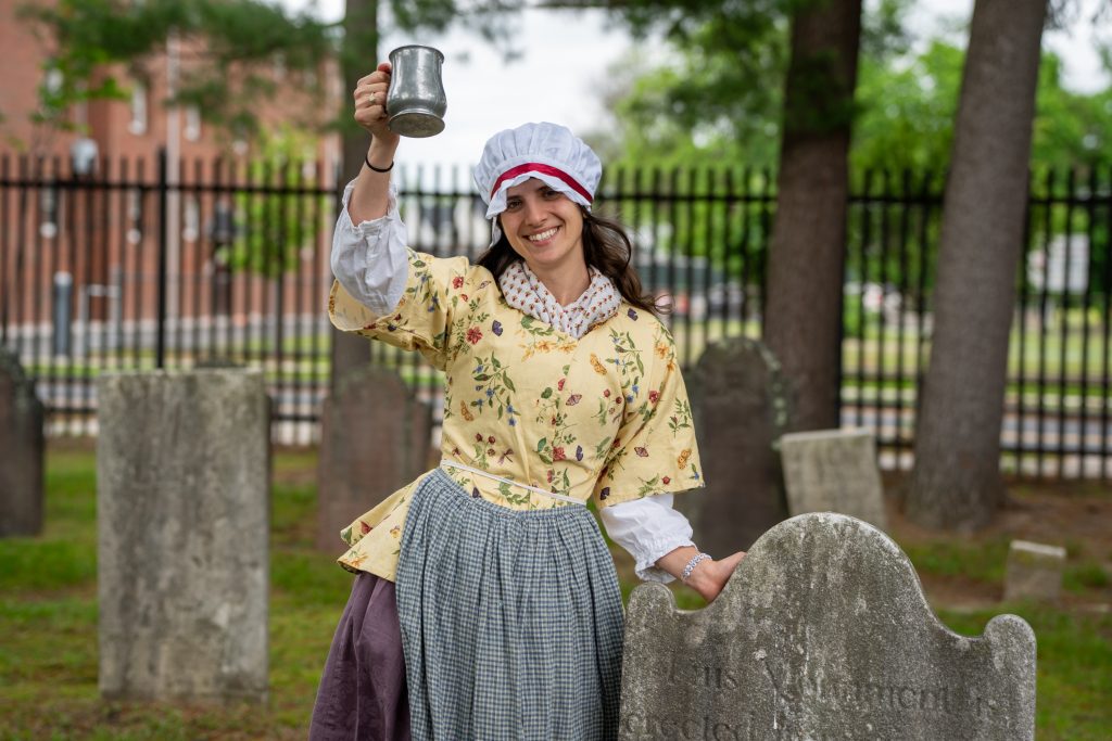Carlee Santaniello portrays character in the Springfield Preservation Trust "Voices from the Grave" Cemetery Tour.
