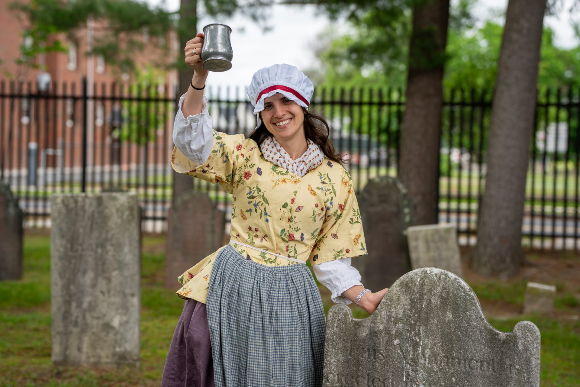 Carlee Santaniello portrays character in the Springfield Preservation Trust "Voices from the Grave" Cemetery Tour.